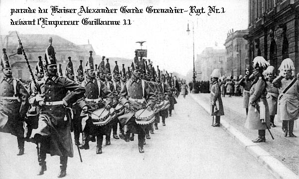 parade of the Kaiser Alexander Garde-Grenadier Rgt.